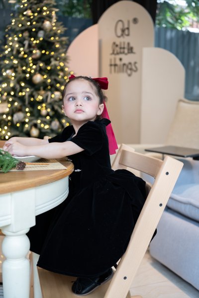 Qd Bow : Velvet Charming Red Christmas Hair Clip