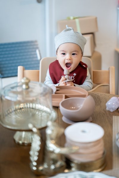 Onesie with beanie hat - Grey (Name Personalization)