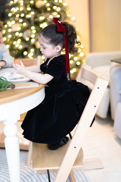 Qd Bow : Velvet Charming Red Christmas Hair Clip