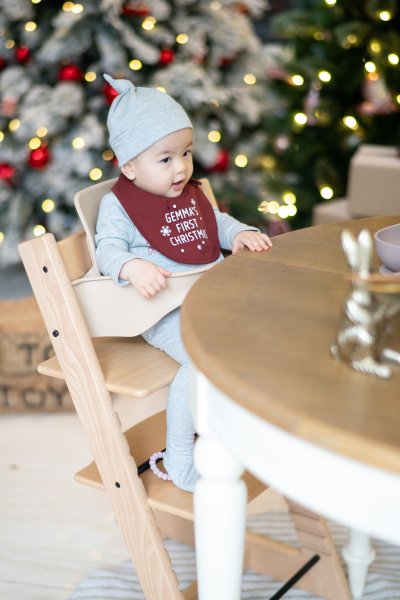 Onesie with beanie hat - Grey (Name Personalization)