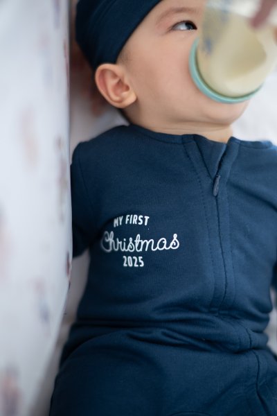 Onesie with beanie hat (Navy)