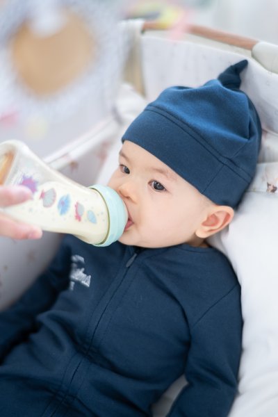 Onesie with beanie hat (Navy)