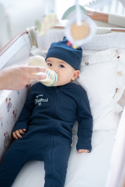 Onesie with beanie hat (Navy)