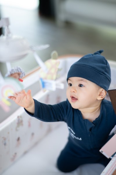 Onesie with beanie hat (Navy)