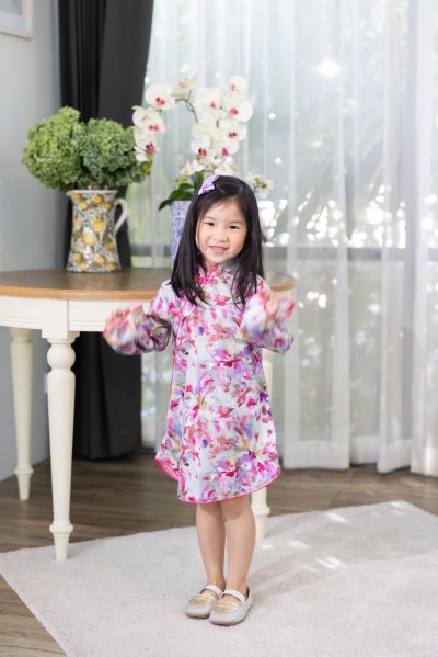 Qd Girls Qipao (Silk Satin - Pink) 2,990.-