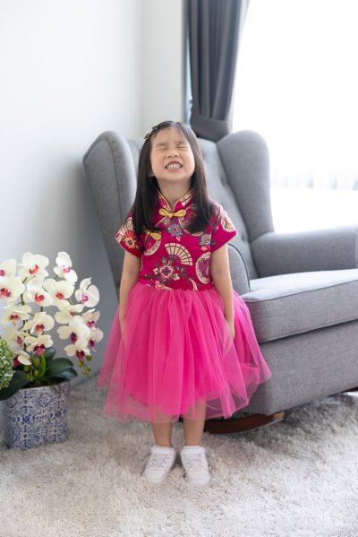 Qd Girls Qipao with Tutu 3,490.- (Cherry Pink)