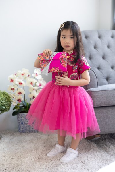 Qd Girls Qipao with Tutu 3,490.- (Cherry Pink)