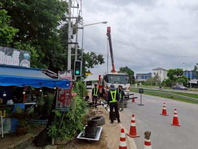 งานติดตั้งสัญญาณไฟจราจร จ.นครปฐม