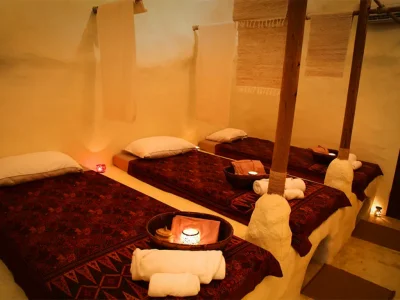 Authentic traditional Thai massage experience at luxury cave spa in Chiang Mai