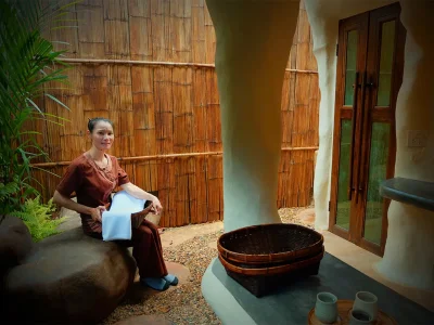 Traditional herbal steam room experience at Srimantra Spa Chiang Mai