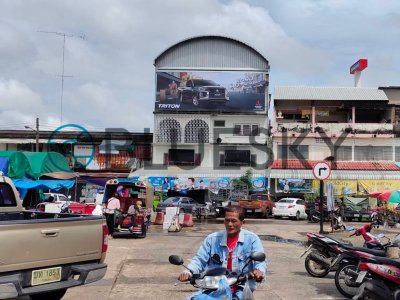 ป้ายทางเข้าตลาด ป้าย ป้ายติดตลาด ป้ายโฆษณา