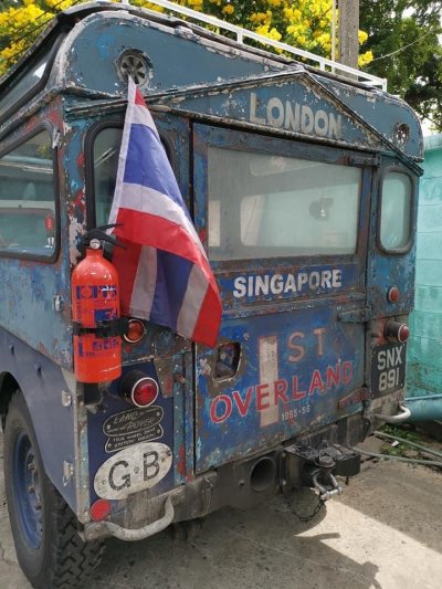 The Last Overland Singapore to London visited PAT Garage 2020 Thailand