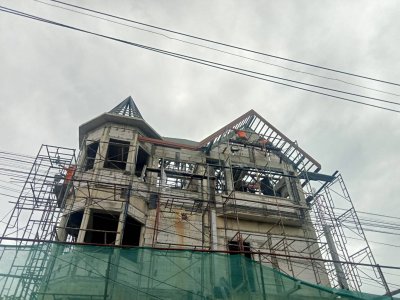 งานก่อสร้างบ้านพักอาศัย 3 ชั้น ถนนรามอินทรา