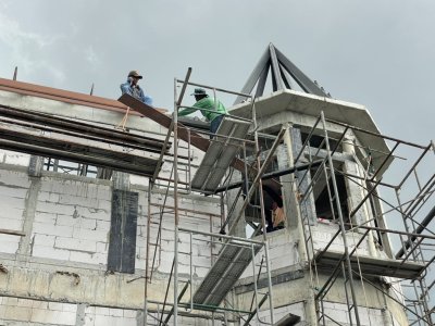 งานก่อสร้างบ้านพักอาศัย 3 ชั้น ถนนรามอินทรา