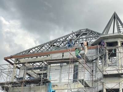 งานก่อสร้างบ้านพักอาศัย 3 ชั้น ถนนรามอินทรา