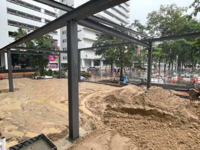 งานต่อเติมอาคารมหาวิทยาลัยศรีปทุม อาคาร 10
