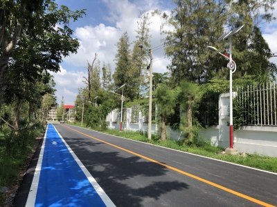 งานติดตั้งไฟถนนโรงเรียนนายร้อย