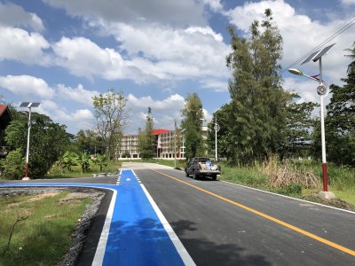 งานติดตั้งไฟถนนโรงเรียนนายร้อย