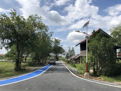 งานติดตั้งไฟถนนโรงเรียนนายร้อย