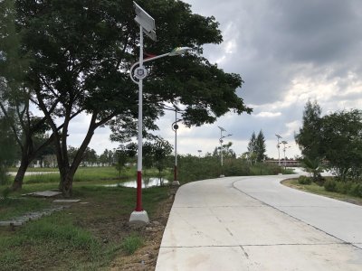 งานติดตั้งไฟถนนโรงเรียนนายร้อย