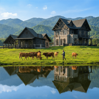 โครงการออกแบบบ้านสไตล์ American Farmhouse