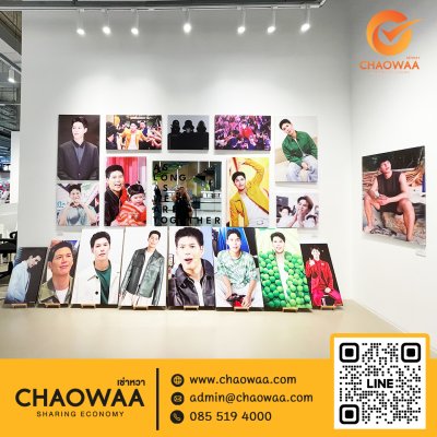 งานติดตั้งลูกค้าเช่าทีวี แถมป้ายไฟ slim light box A2 พร้อมขาตั้ง stand 