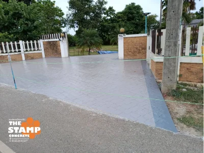 งานคอนกรีตพิมพ์ลาย Cobble Stone