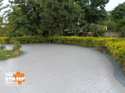งานคอนกรีตพิมพ์ลาย Cobble Stone