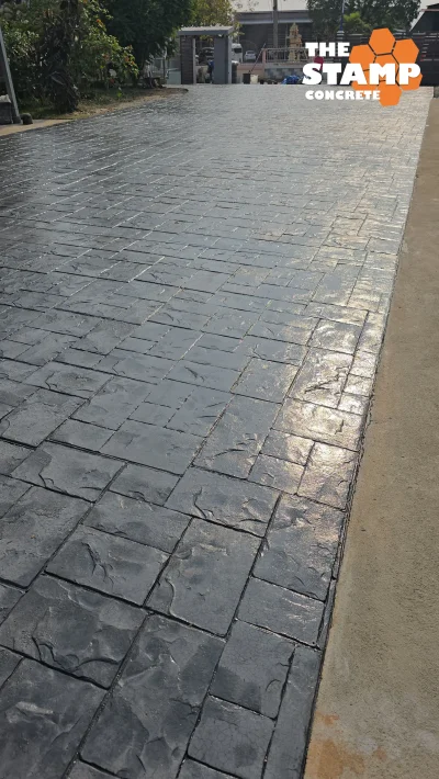 งานคอนกรีตพิมพ์ลาย Ashlar Slate
