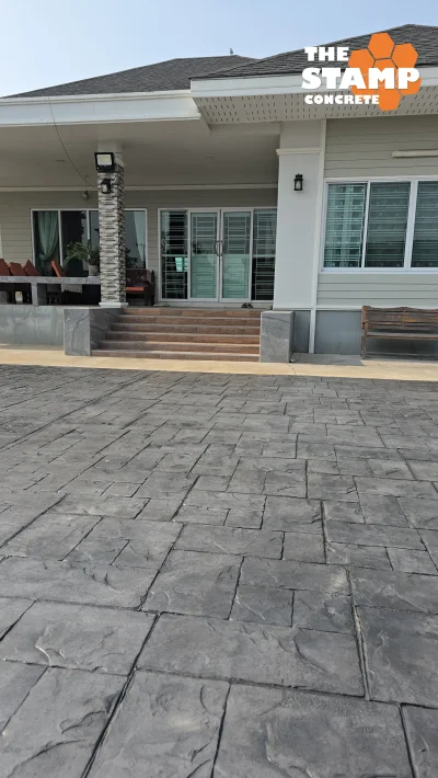 งานคอนกรีตพิมพ์ลาย Ashlar Slate