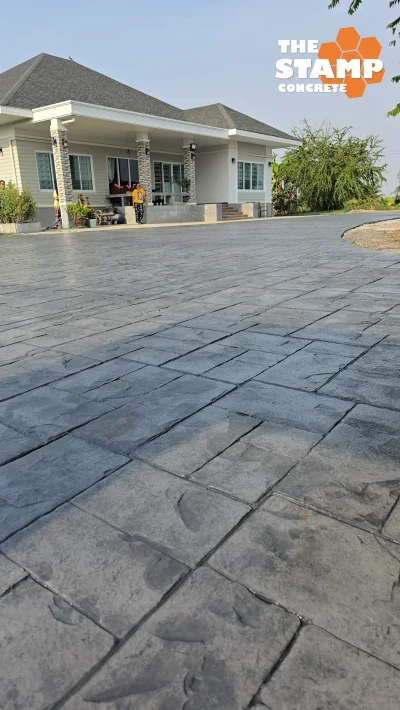 งานคอนกรีตพิมพ์ลาย Ashlar Slate