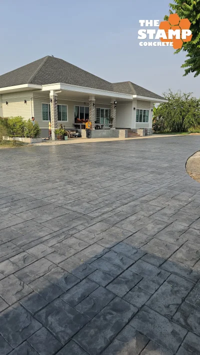 งานคอนกรีตพิมพ์ลาย Ashlar Slate