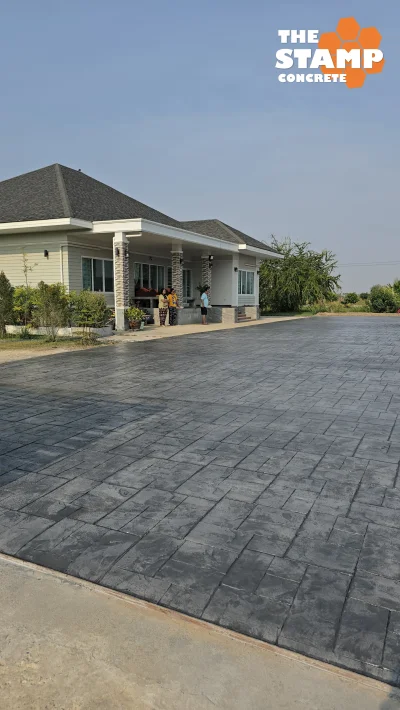 งานคอนกรีตพิมพ์ลาย Ashlar Slate