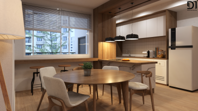 ห้องครัวคอนโดมิเนียม - โมเดิร์นคลาสสิคสไตล์