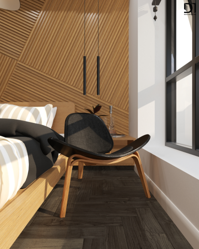 ห้องนอนคอนโดมิเนียม - โมเดิร์นนอร์ดิกสไตล์