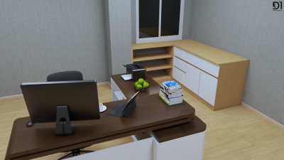 โต๊ะทำงาน และชั้นวางของ