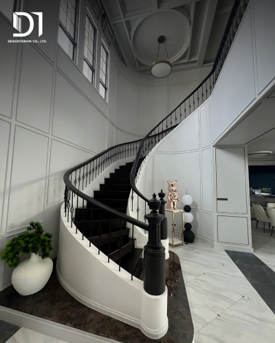 บันไดโค้งโครงการ Divanie Grand Residence