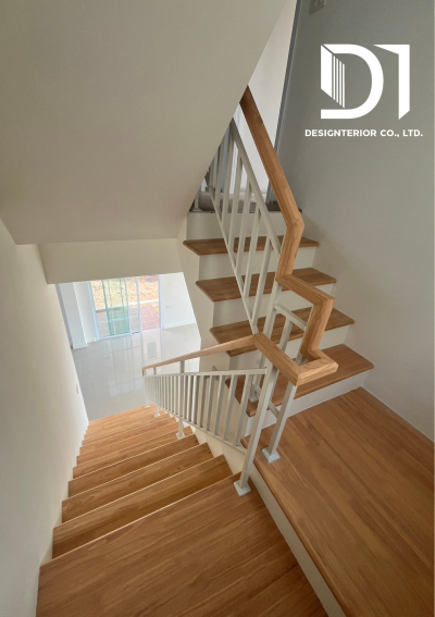 โครงการดีญ่าดอยสะเก็ด  ตั้งบันไดไม้ยางพารา (BUTT JOINT)