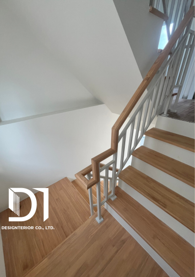 โครงการดีญ่าดอยสะเก็ด  ตั้งบันไดไม้ยางพารา (BUTT JOINT)