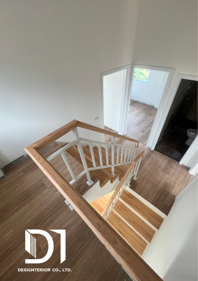 โครงการดีญ่าดอยสะเก็ด  ตั้งบันไดไม้ยางพารา (BUTT JOINT)