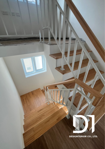 โครงการดีญ่าดอยสะเก็ด  ตั้งบันไดไม้ยางพารา (BUTT JOINT)