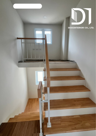 โครงการดีญ่าดอยสะเก็ด  ตั้งบันไดไม้ยางพารา (BUTT JOINT)