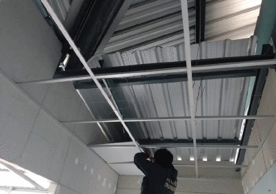 งานติดตั้งฝ้าทีบาร์สำนักงาน