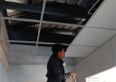 งานติดตั้งฝ้าทีบาร์สำนักงาน