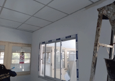 งานติดตั้งฝ้าทีบาร์สำนักงาน
