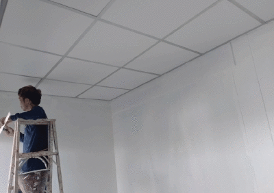 งานติดตั้งฝ้าทีบาร์สำนักงาน