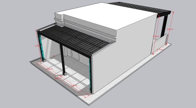 งานออกแบบต่อเติมโครงสร้างหลังคาหน้าบ้าน-หลังบ้าน