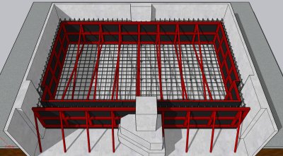 งานออกแบบบ่อเก็บน้ำคอนกรีตเสริมเหล็ก 3D