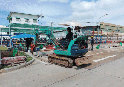 งานโครงสร้างหลังคาลานจอดรถยนตร์ โซนที่ 3