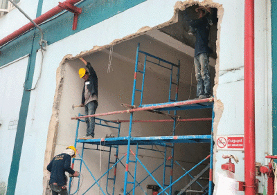 งานปรับปรุงโครงสร้างประตูทางเข้า Silo PTA